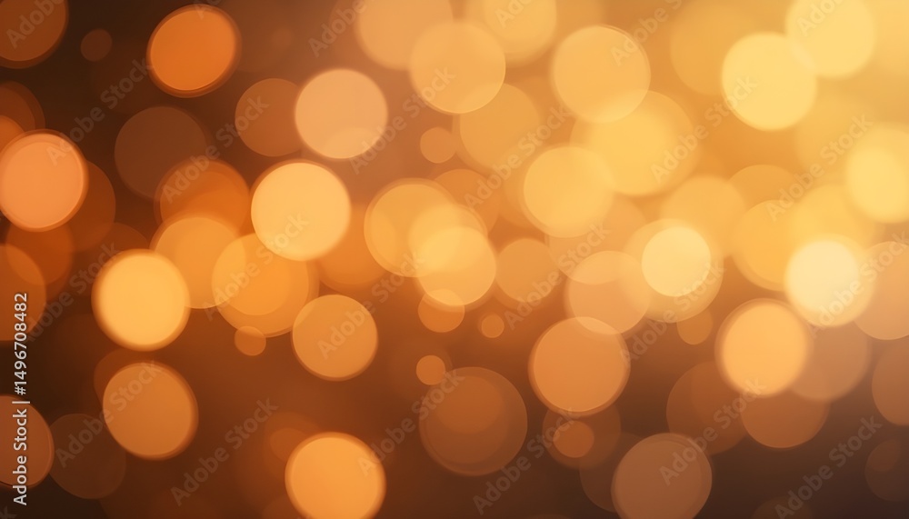Wall mural blurred circle dots pattern abstract orange yellow gradient background