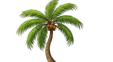 Lush Tropical Palm Tree Illustration