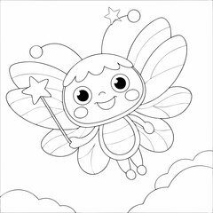 Vector Illustration and Coloring Book Style 