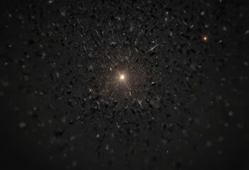 Millions of stars sparkle, cosmic dust visible on deep black background, dark, astronomy