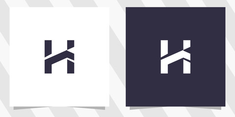 Obraz premium letter h logo design vector