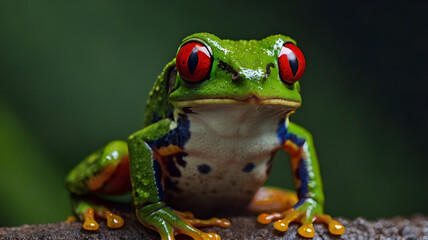 Red Eyed Frog closeup 