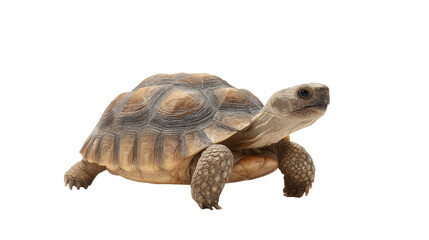 Obraz premium [Transparent Background PNG]Tortoise on White Background Close Up
