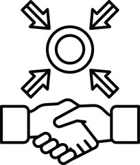 Fototapeta premium Concept of collaboration and agreement