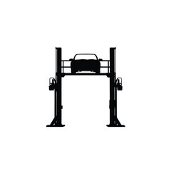 Car Lift silhouette on white background