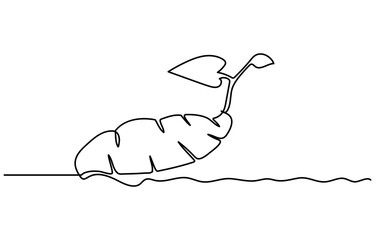 Sweet potato tuber vector illustration. One line art drawing with lettering organic sweet potato, Single continuous line drawing whole healthy organic sweet potato for orchard logo identity. Fresh pro