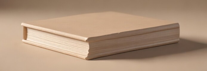 Beige textured book cover mockup  Ideal for design presentations ,  illustration,  product mockup