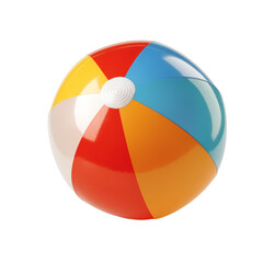 Obraz premium [Transparent Background PNG]Colorful Beach Ball on White Background