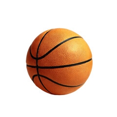 Fototapeta premium [Transparent Background PNG]Close Up of an Orange Basketball on White Background