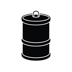 Silhouette of a Oil barrel
