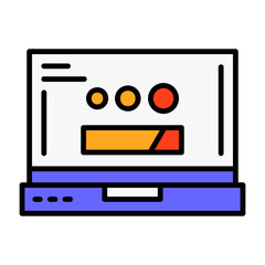 Loading Laptop Interface Filled Icon