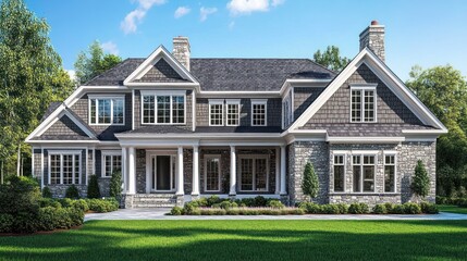 Spacious, modern farmhouse style home with a classic design