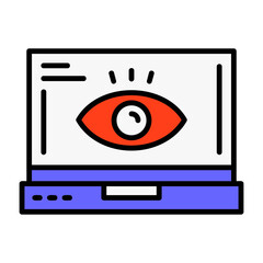 Fototapeta premium View Laptop Interface Filled Icon