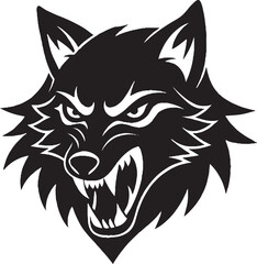 "Black Silhouette of a Fox Face – Wild Animal Head Vector Clipart"