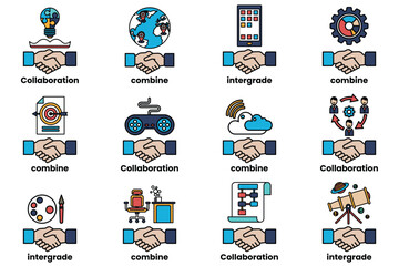 Fototapeta premium A hand holding another hand, with a variety of different words