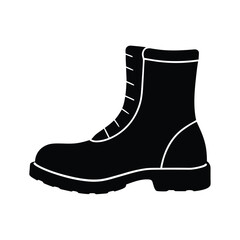 Silhouette of a Hiking boots