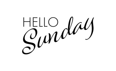 Hello Sunday - text message, Hello Sunday
