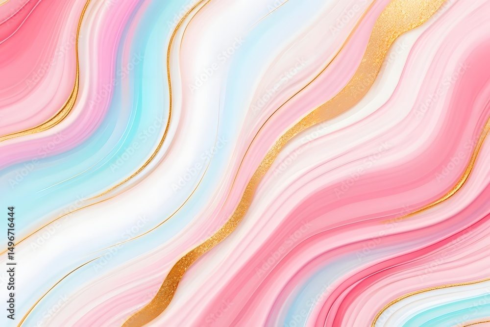 Poster abstract swirling liquid texture background with a blend of soft, pastel hues. the interplay of colo