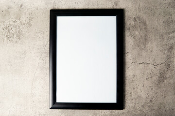 Blank picture frame mockup on a wall. Square orientation. Artwork template