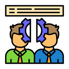 Team Building Filled Style Icon