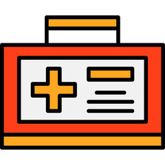 Obraz premium First aid kit Vector Filled Style Icon