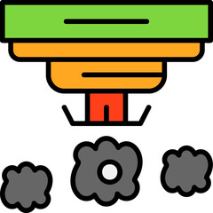 Smoke detector Vector Filled Style Icon