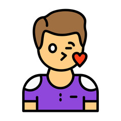 Sympathy Filled Style Emotion Icon