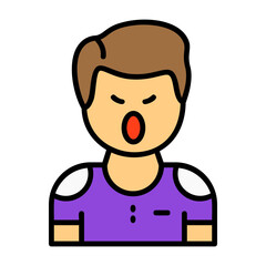 Hostility Filled Style Emotion Icon