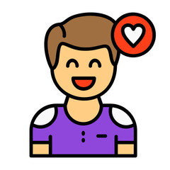 Sympathy Filled Style Emotion Icon