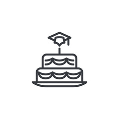 Graduation Cake line icon