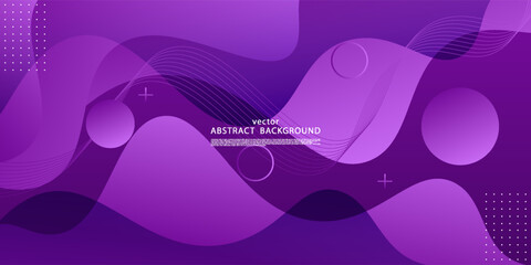 Purple wave background with simple line shapes and patterns. Modern geometric shapes concept. Vector Eps10