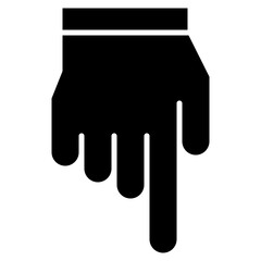 Vector Icon down, hand, hands and gestures, gestures, sign