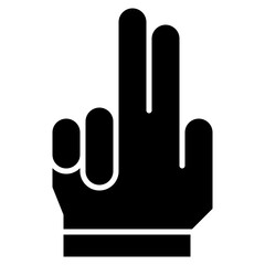 Vector Icon two, hand, hands and gestures, gestures, sign