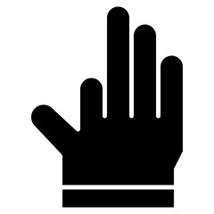 Vector Icon three, hand, hands and gestures, gestures, sign