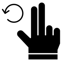Vector Icon rotate, hand, hands and gestures, gestures, sign