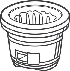 七輪（網なし）