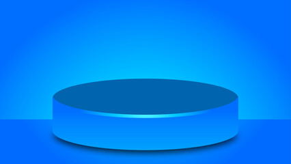 Podium symbol editable vector icon. Blue Winners podium.