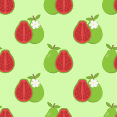 Guava fruit pattern background design