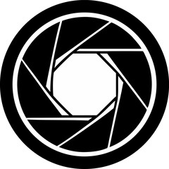 Camera Lens Aperture Silhouette Vector Illustration