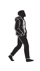 man in hoodie silhouette