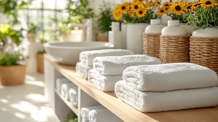 Serene towel organization idea high resolution image