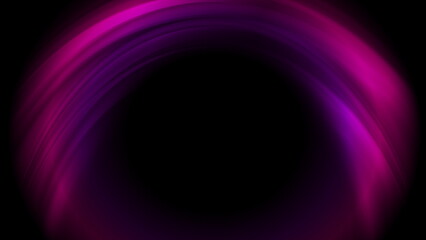 Dark purple neon glowing glossy circles abstract background