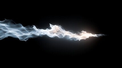 Glowing, ethereal cloud effect, stylized like fire or smoke, on dark backdrop