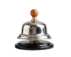 [Transparent Background PNG]Elegant Reception Bell on a Stand