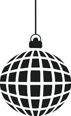 Silhouette of Disco Ball Ornament – Vector Illustration for New Year Celebration