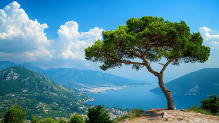 Obraz premium Ancient cedar of Lebanon, biblical tree 