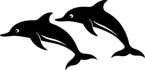 Dolphin Silhouette Vector Illustration  