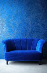 blue leather sofa