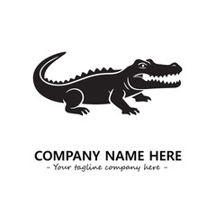 Obraz premium Crocodile logo company design vector illustration