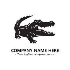 Obraz premium Crocodile logo company design vector illustration